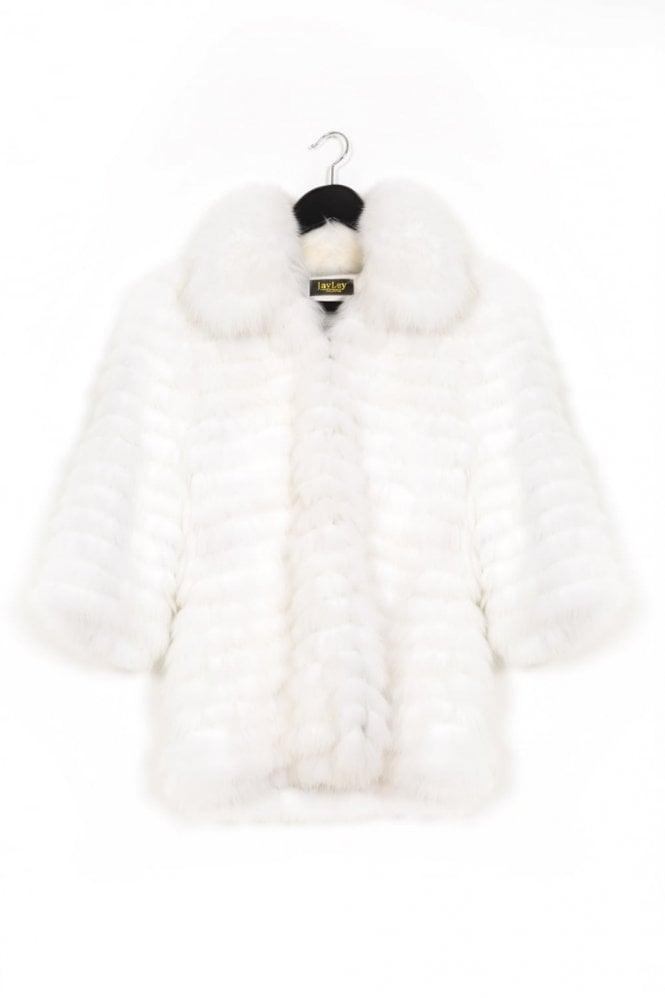 JAYLEY Cream Fox Fur Coat