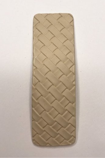 Cream Handmade Leather Hair Clip