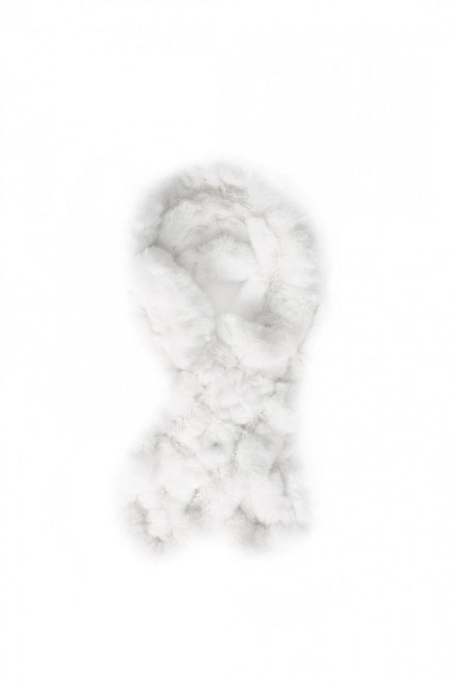 JAYLEY Cream Luxury Womens Coney Fur Scarf