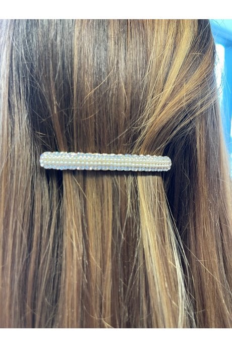 Elle Crystal Embellished Silver-tone Clip