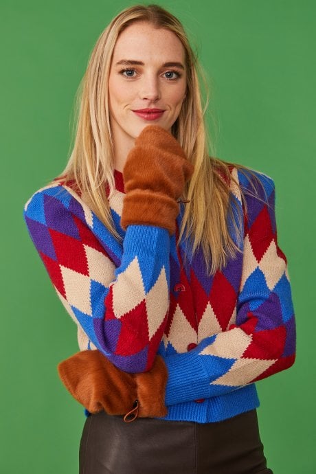 Faux Fur Adjustable Fingerless Gloves
