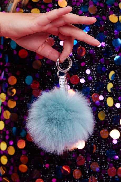 Faux Fur Pom Poms Charm