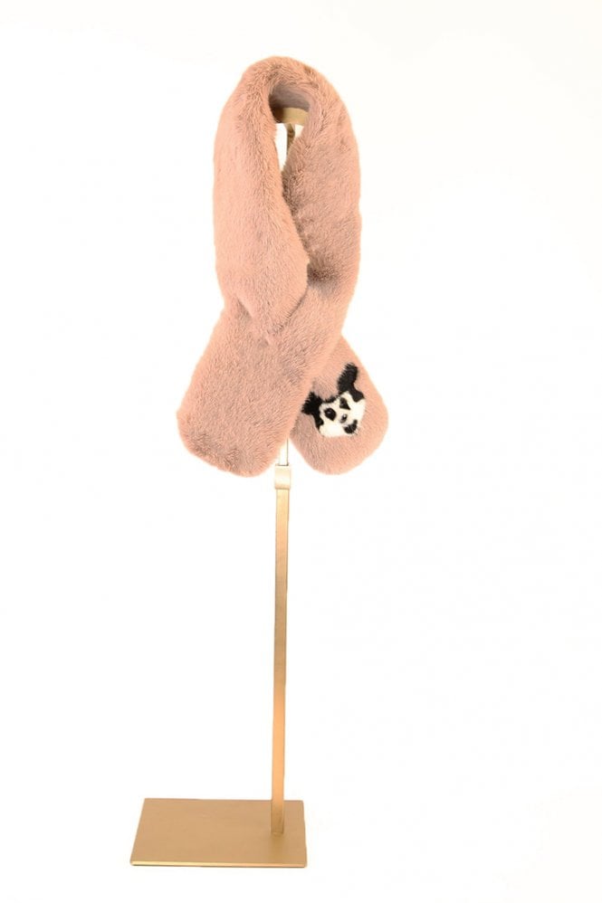 JAYLEY Faux Fur Scarf with Cartoon