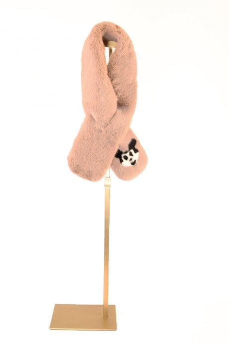 Faux Fur Scarf with Cartoon