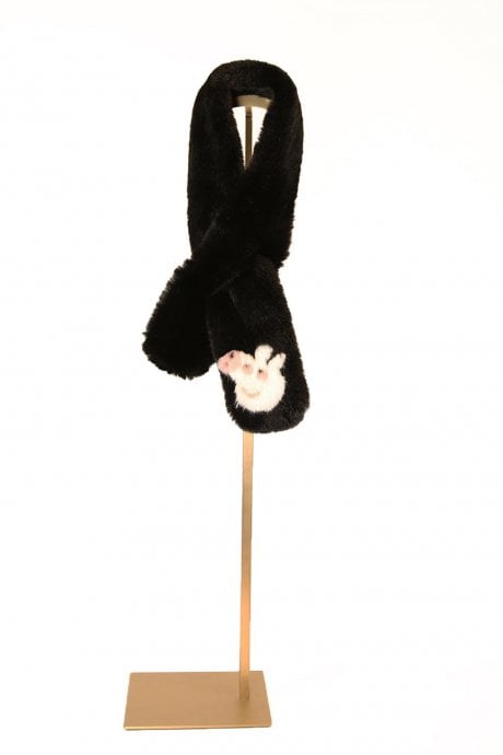 Faux Fur Scarf with Cartoon