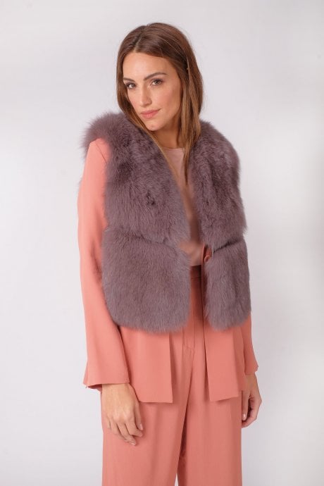 Fox and Leather Short Gilet