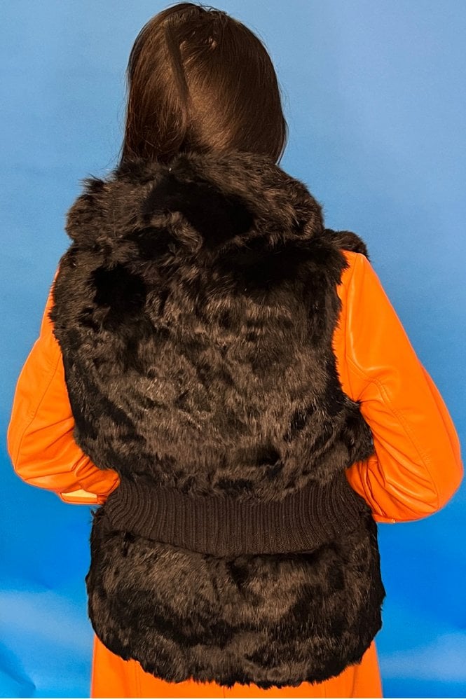 JAYLEY Fur Hooded Gilet