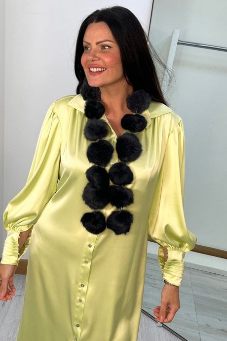 Fur Pom-Pom Scarf