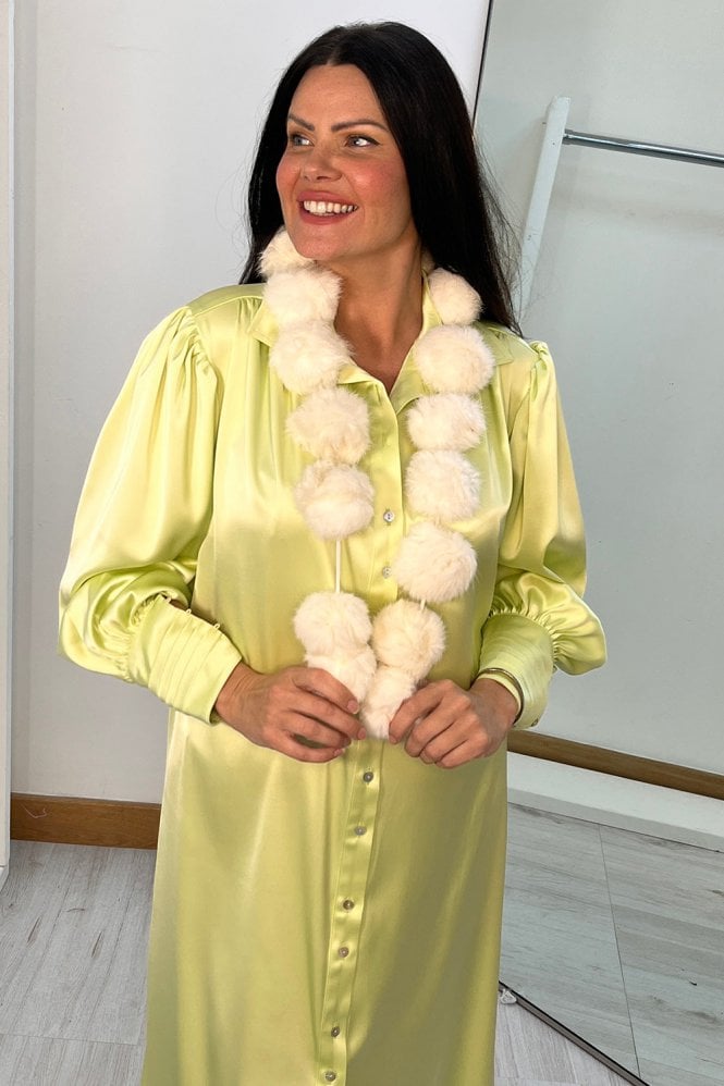 JAYLEY Fur Pom-Pom Scarf