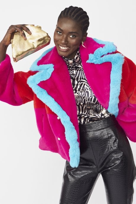 Gigi Patchwork Cropped Coat