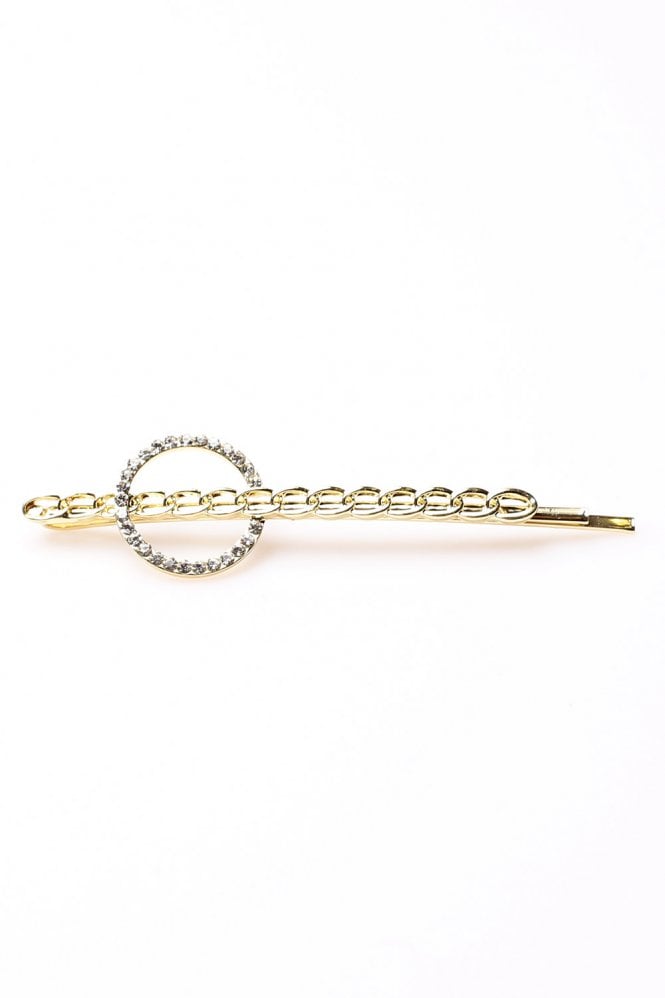 JAYLEY Gold Tone Stone Hair Slide