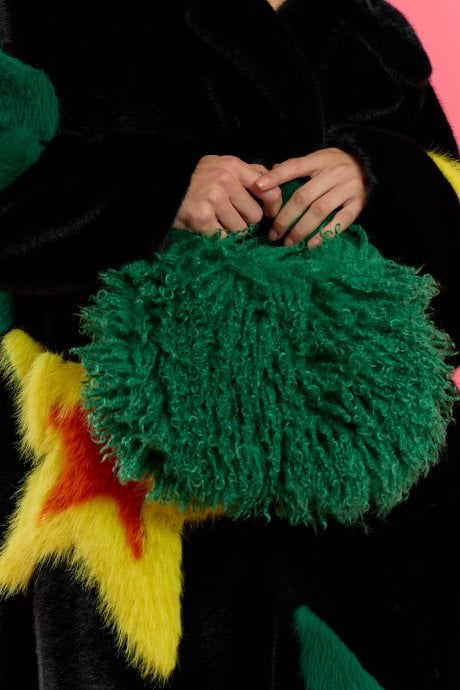 Green Bamboo Eco Faux Fur Bag