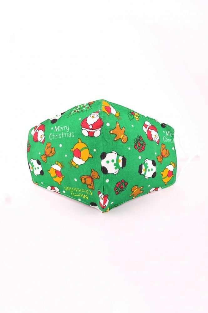 JAYLEY Green Christmas Reusable Cotton Face Masks