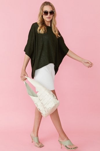 Green Fine Knit Kaftan