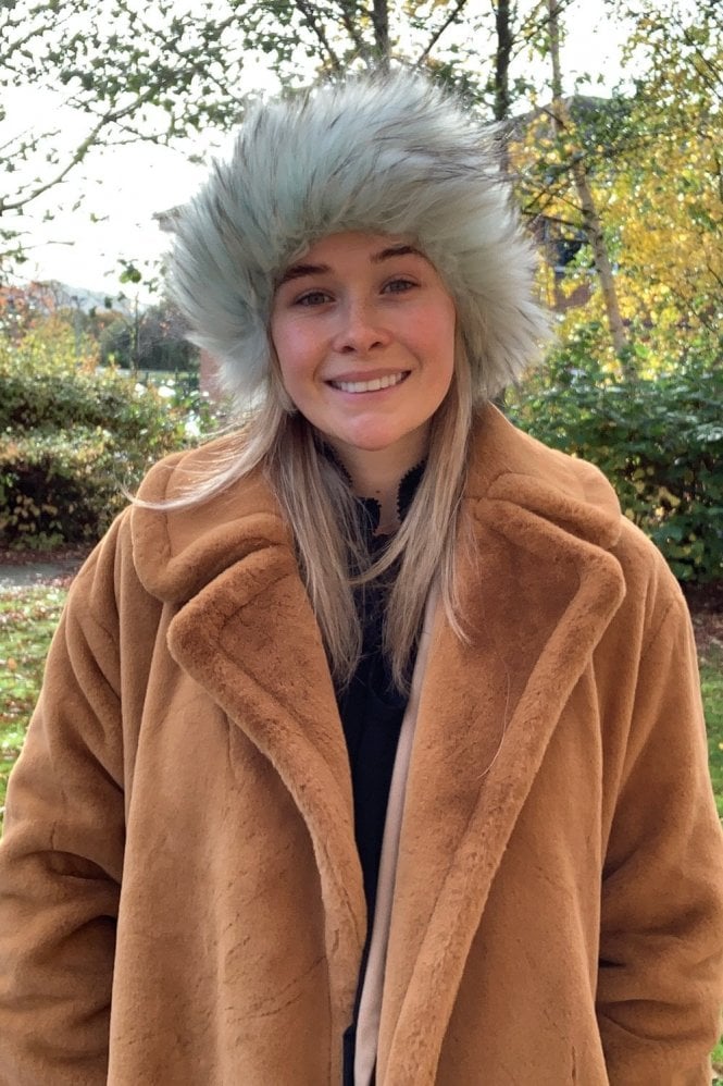 JAYLEY Green Fox Fur Headband