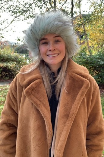 Green Fox Fur Headband