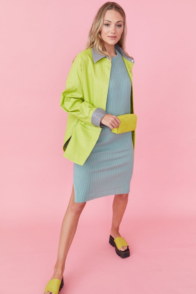 JAYLEY Green Angelina Oversized Shacket