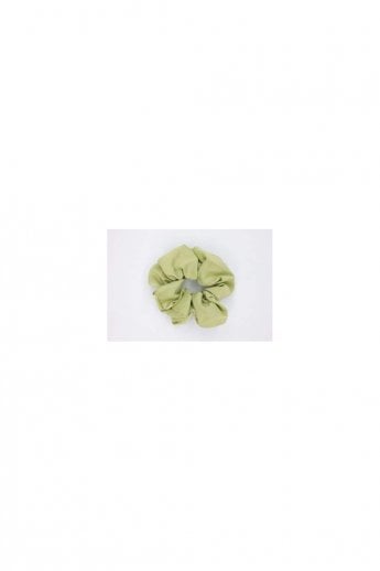 Green Silk Blend Scrunchie