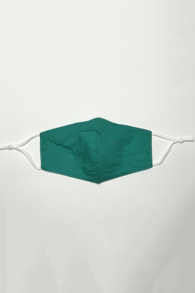 JAYLEY Green Unisex Block Colour Fashion Cotton Face Mask