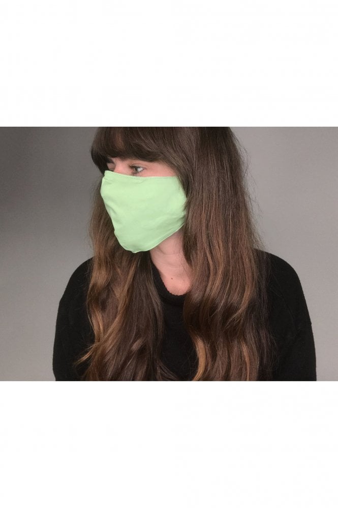 JAYLEY Green Unisex Block Colour Fashion Cotton Face Mask