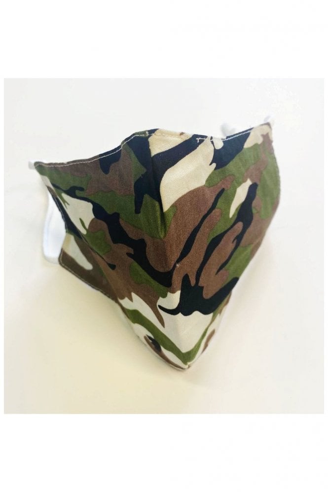 JAYLEY Green Unisex Reusable Fashion Face Masks in Camouflage