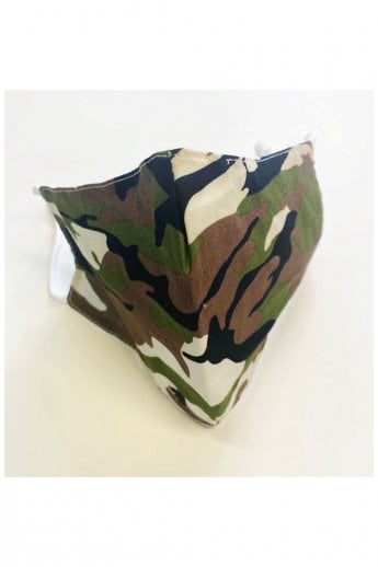 Green Unisex Reusable Fashion Face Masks in Camouflage