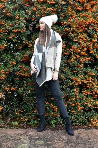 Grey Cashmere Blend Wrap