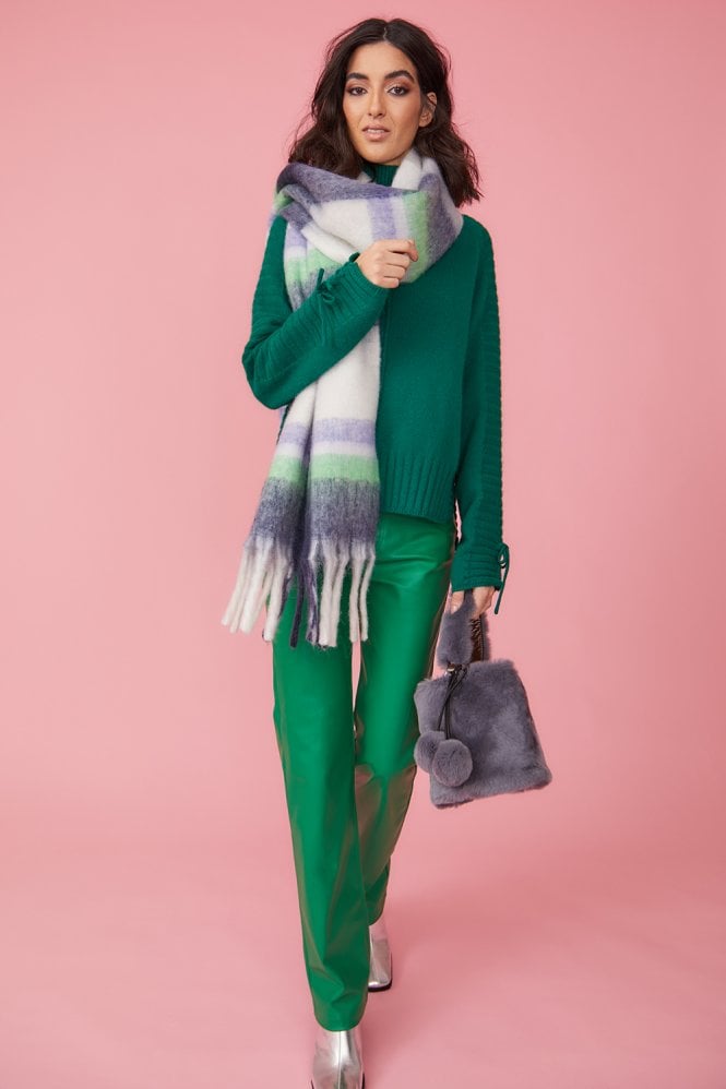 JAYLEY Grey Coney Fur Bucket Bag