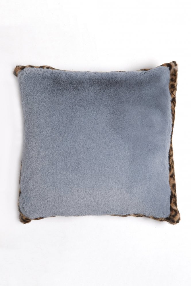 JAYLEY Grey Faux Fur Cushion Cover