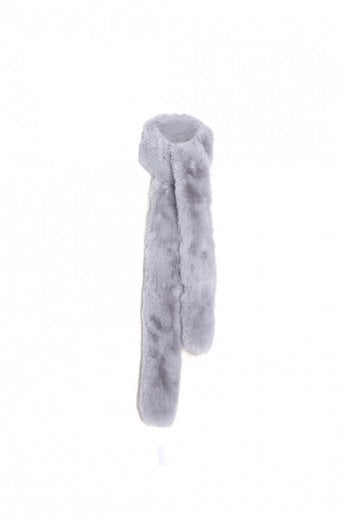 Grey Faux Fur Large Scarf