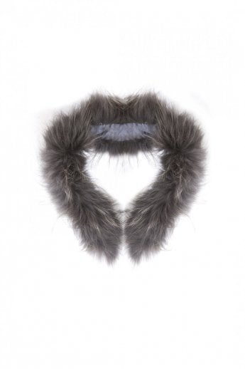 Grey Fox Fur Collar