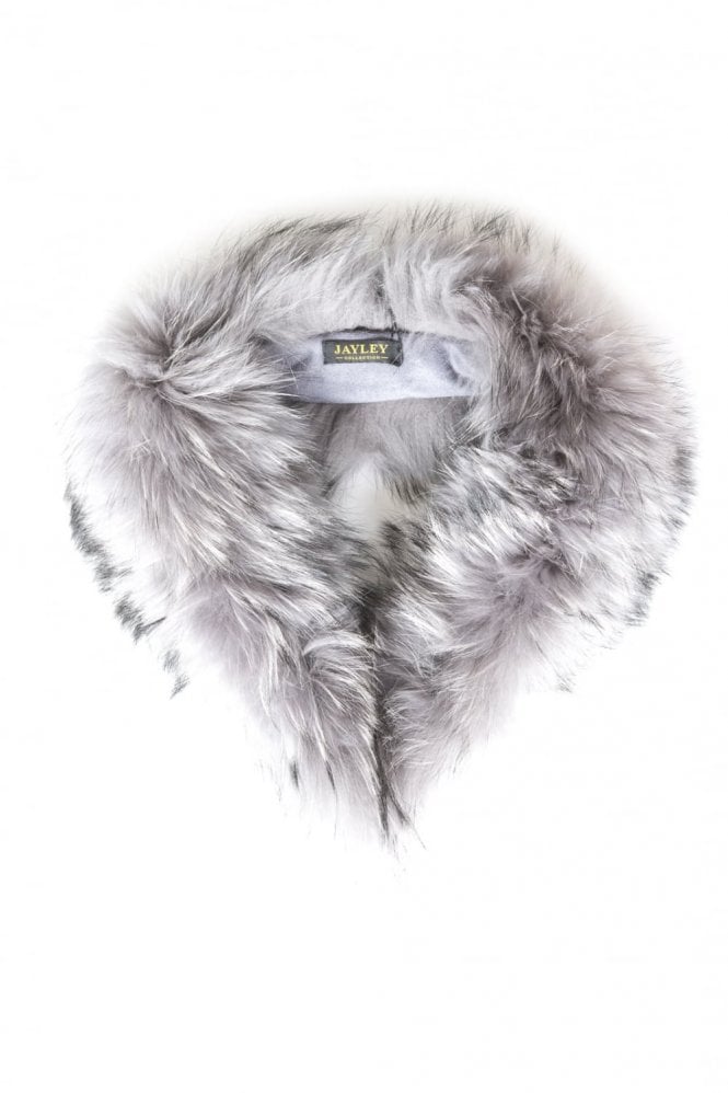 JAYLEY Grey Fox Fur Collar