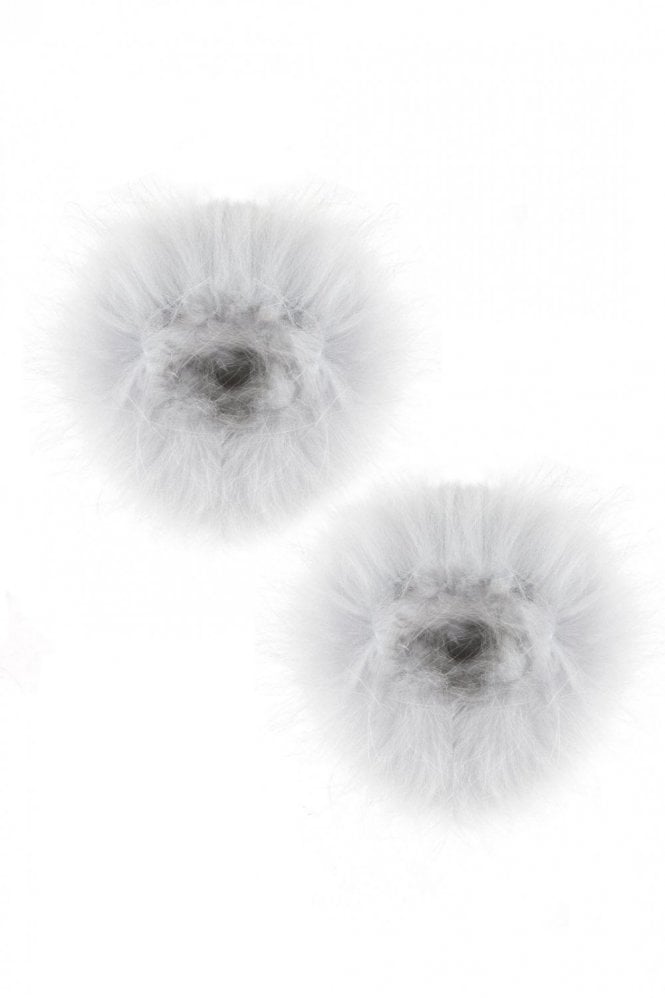 JAYLEY Grey Fox Fur Cuffs