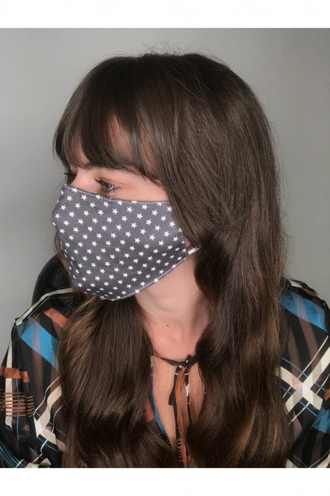 JAYLEY Grey Reusable Cotton Fashion Face Mask