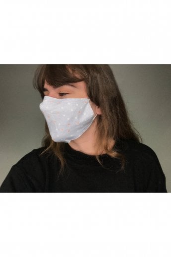 Grey Reusable Cotton Fashion Face Mask with Filter Pocket
