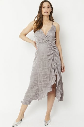 Grey Silk Blend Dress