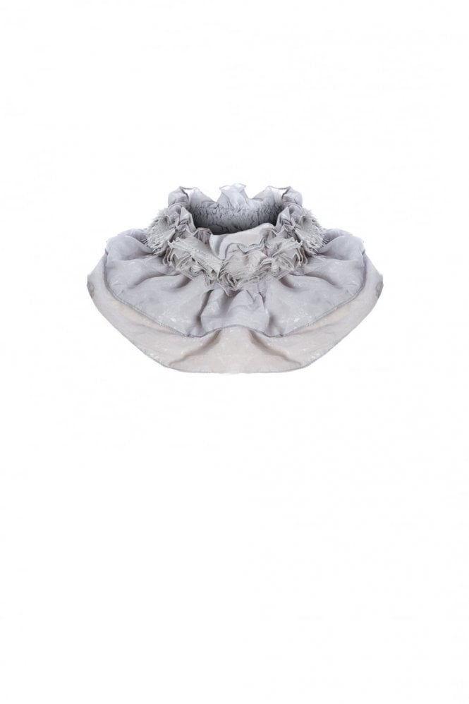 JAYLEY Grey Silk Chiffon Neck Scarf