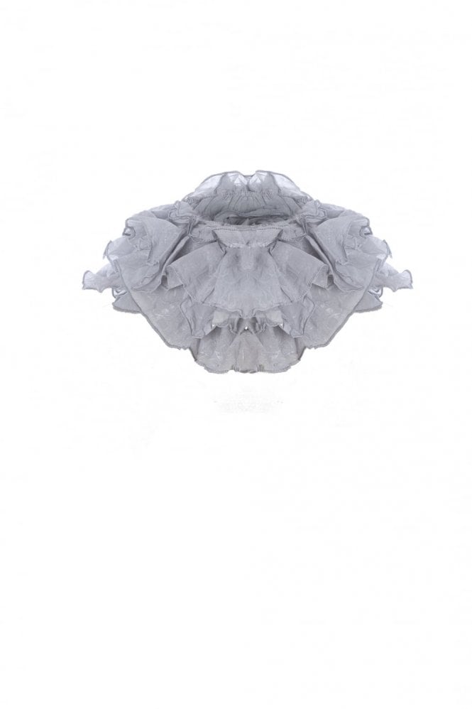 JAYLEY Grey Silk Chiffon Neck Scarf