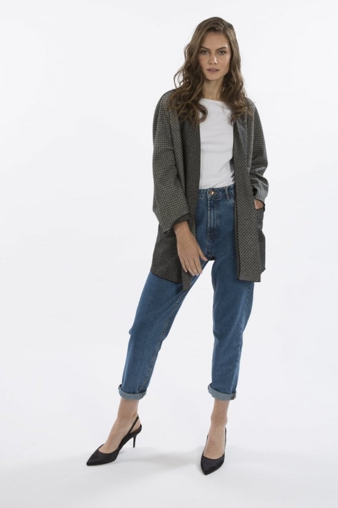 JAYLEY Grey Silk Wool Polyamide Jacket