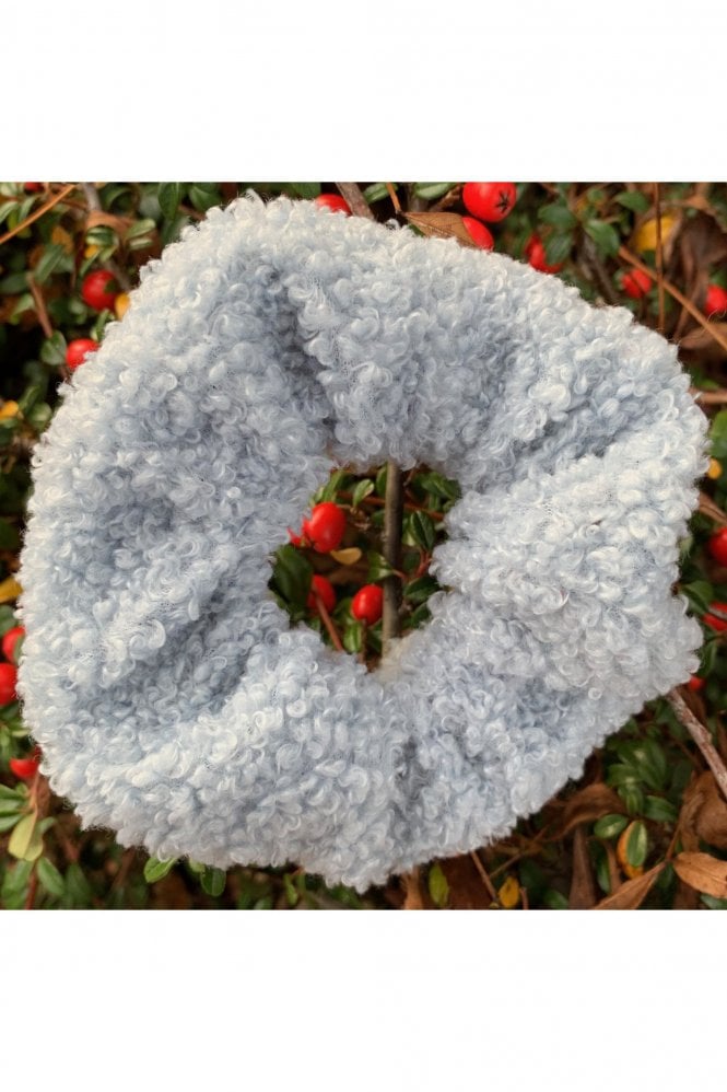 JAYLEY Grey Tina Shearling Scrunchie