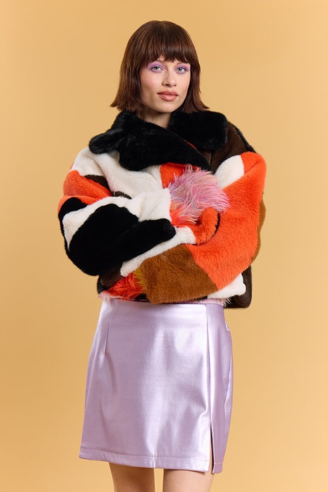 JAYLEY Hand Crafted Bamboo Faux Fur Lucky Coat