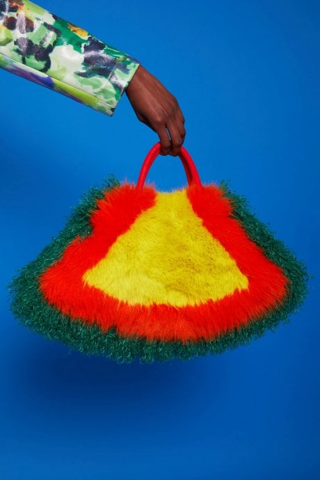 Hand Crafted Eco Bamboo Faux Fur Bag