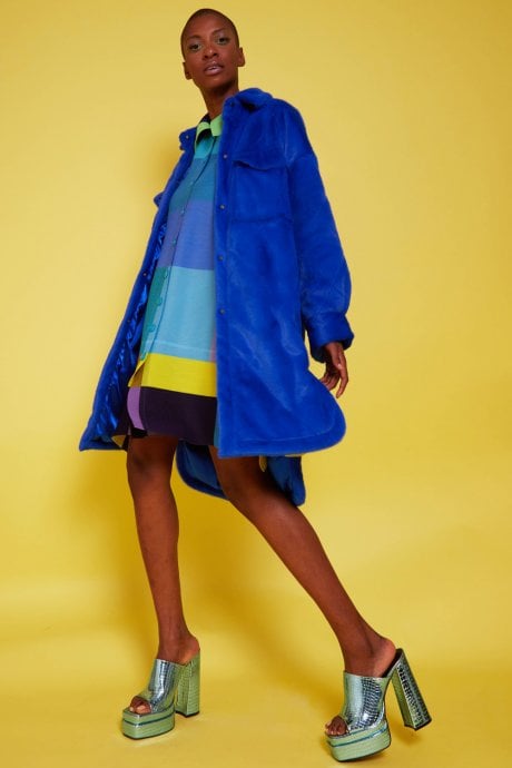 Hand Made Bamboo Eco Fur Coat