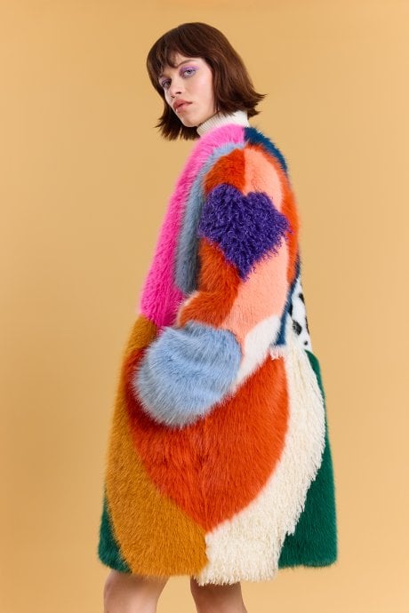 Hand Made Bamboo Lyocell Faux Fur Coat 