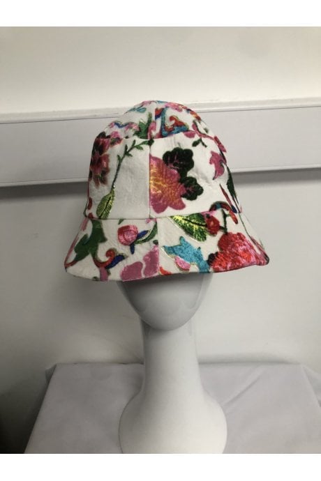 Hand Painted Silk Devore Hat 