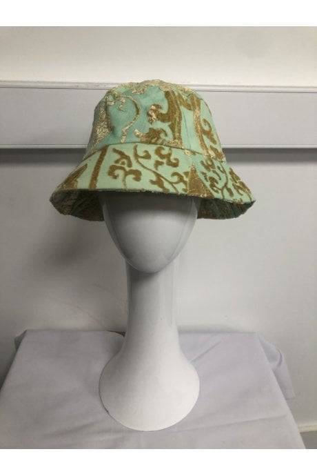 Hand Painted Silk Devore Hat 