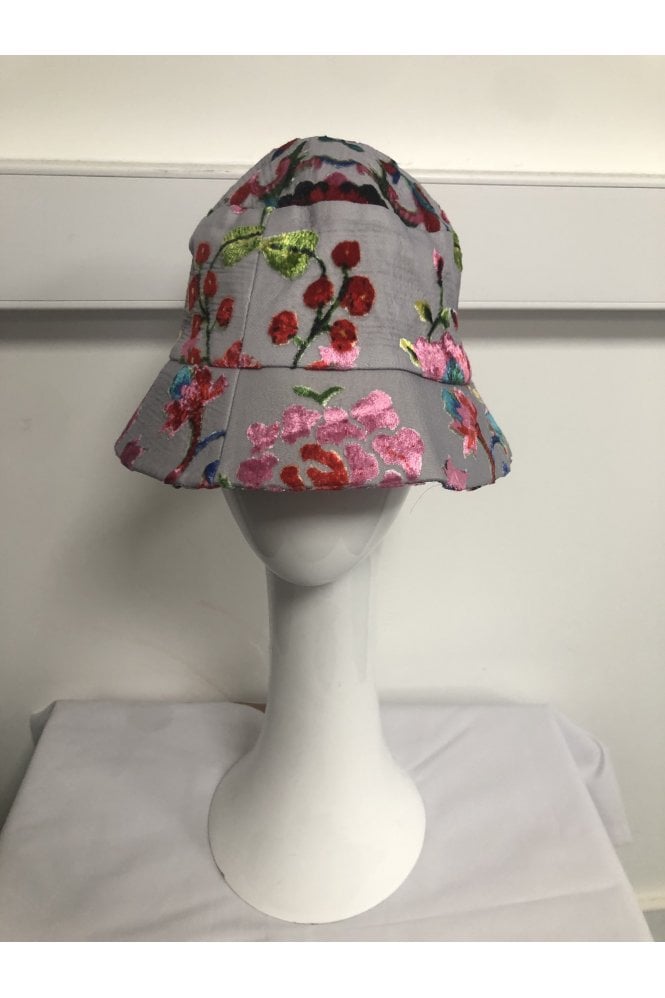 JAYLEY Hand Painted Silk Devore Hat 