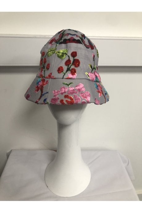 Hand Painted Silk Devore Hat 