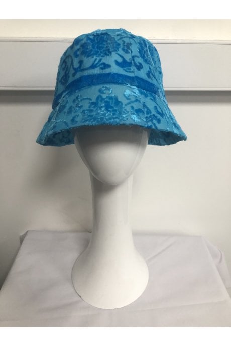 Hand Painted Silk Devore Hat 