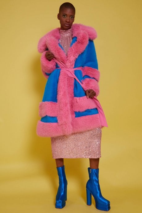 Handmade Bamboo Faux Fur Coat